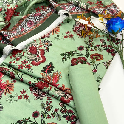 Raqs By Uneq Digital Printed Cotton Viscose 3PC
