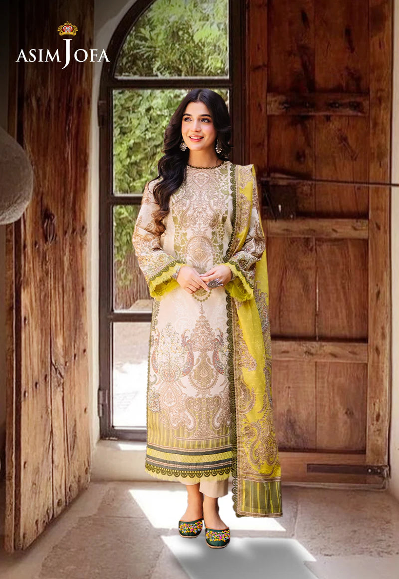 Asim Jofa Digital Printed Khaddar 3PC