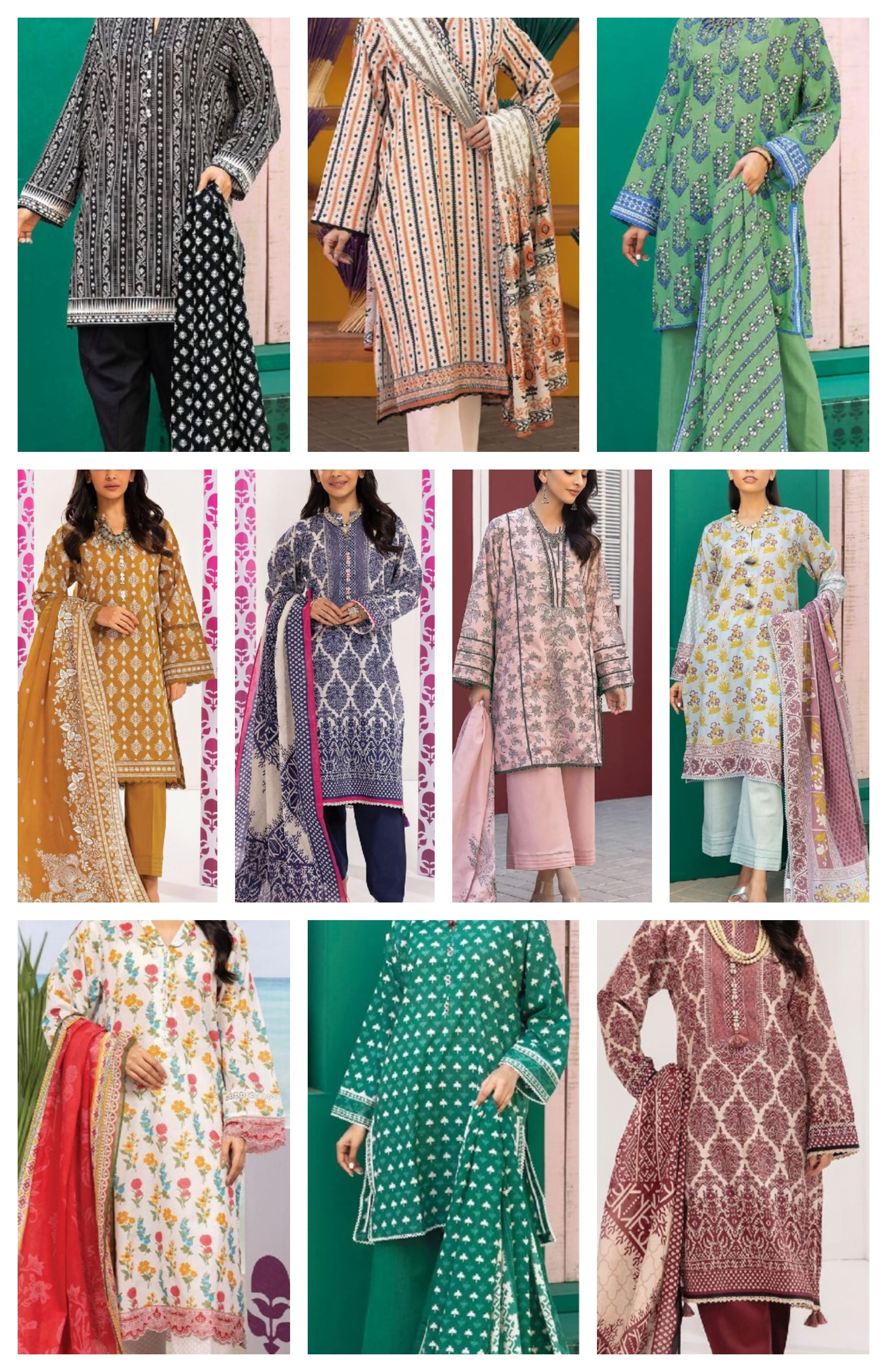 Pack of 10 KHAADI 3-Piece Digital Printed Lawn Collection 2024
