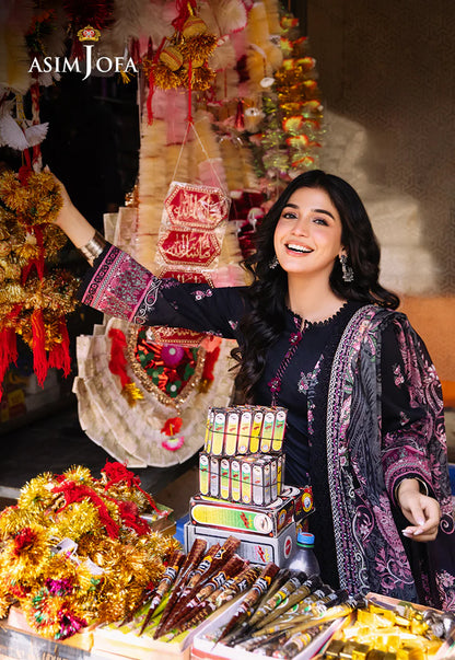 Asim Jofa Digital Printed Khaddar 3PC