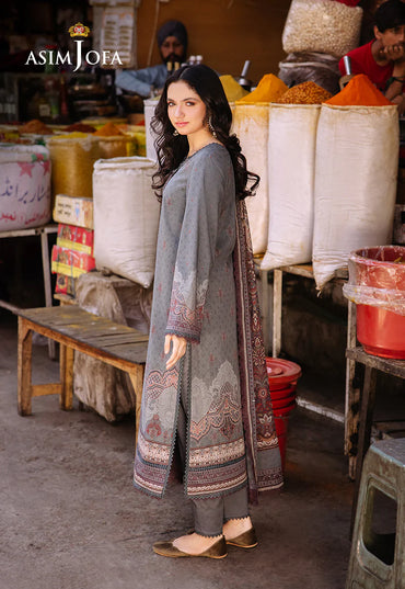 Asim Jofa Digital Printed Khaddar 3PC