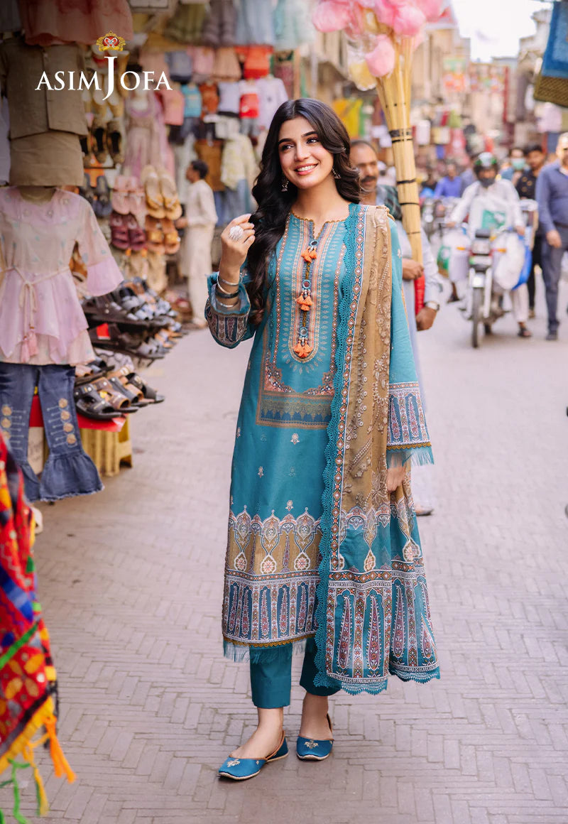 Asim Jofa Digital Printed Khaddar 3PC