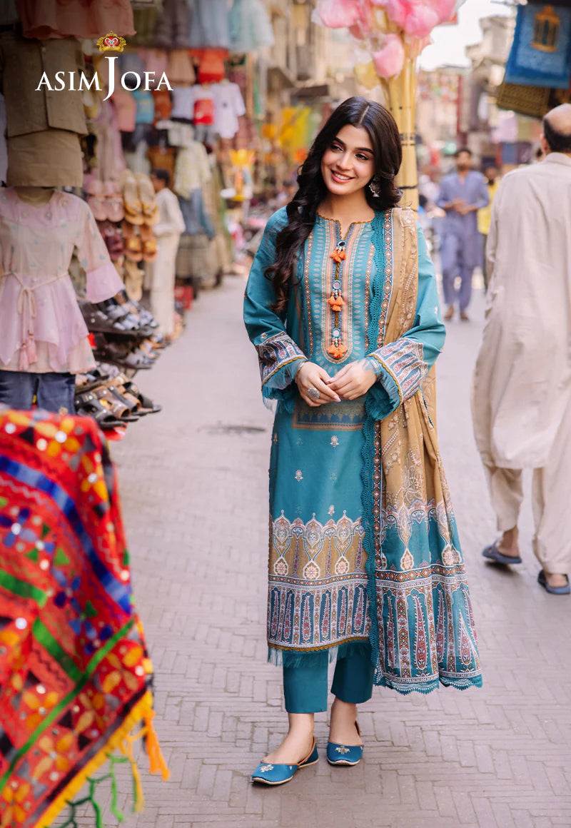 Asim Jofa Digital Printed Khaddar 3PC