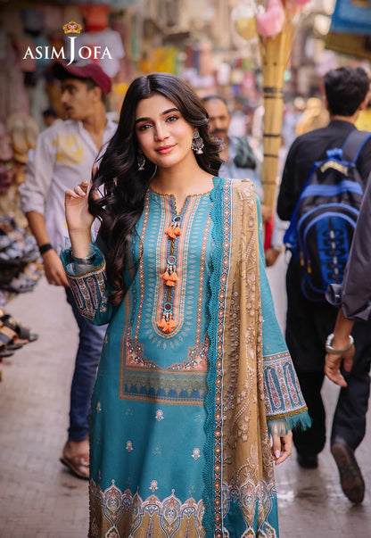 Asim Jofa Digital Printed Khaddar 3PC