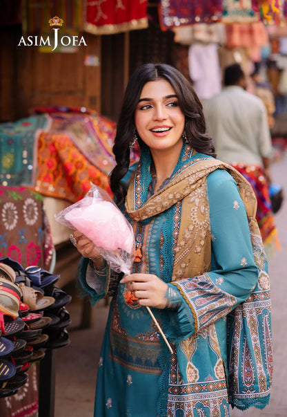 Asim Jofa Digital Printed Khaddar 3PC