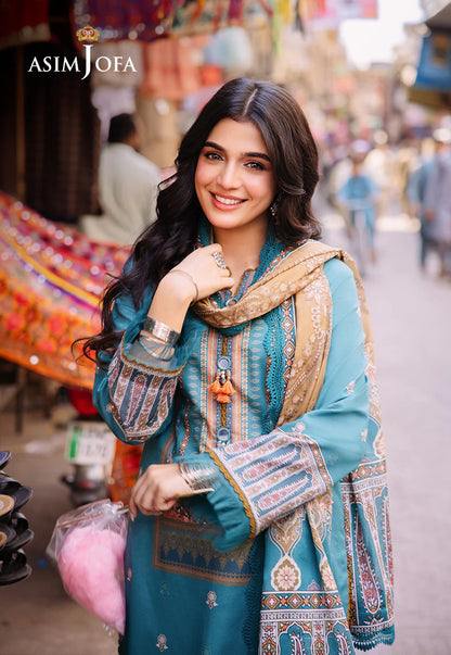 Asim Jofa Digital Printed Khaddar 3PC