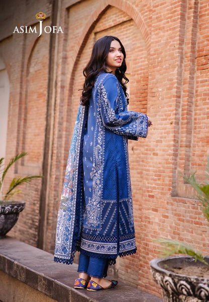Asim Jofa Digital Printed Khaddar 3PC