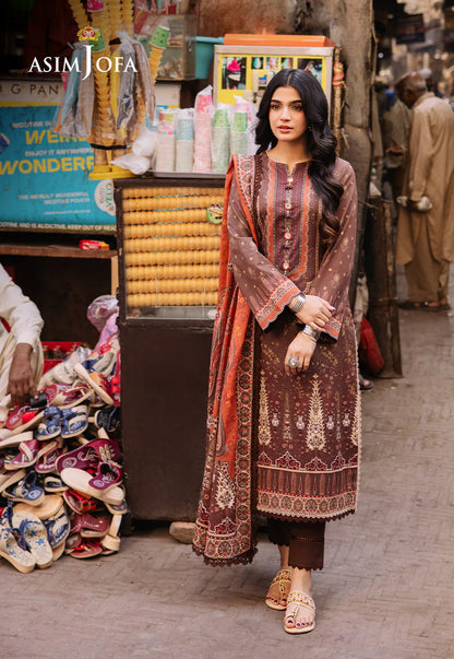 Asim Jofa Digital Printed Khaddar 3PC