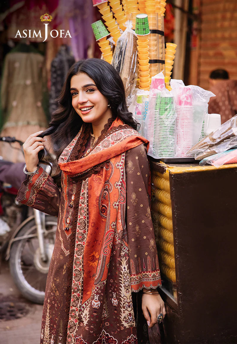Asim Jofa Digital Printed Khaddar 3PC