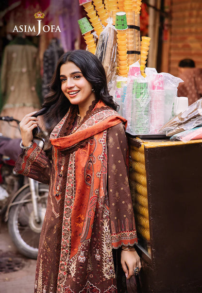 Asim Jofa Digital Printed Khaddar 3PC