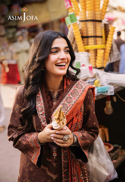 Asim Jofa Digital Printed Khaddar 3PC