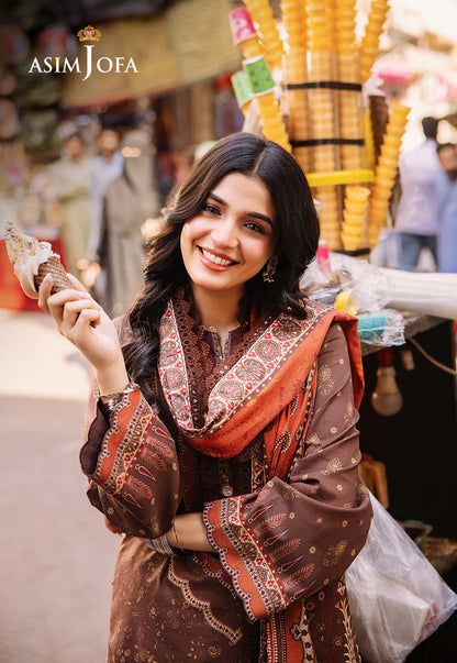 Asim Jofa Digital Printed Khaddar 3PC