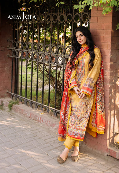 Asim Jofa Digital Printed Khaddar 3PC