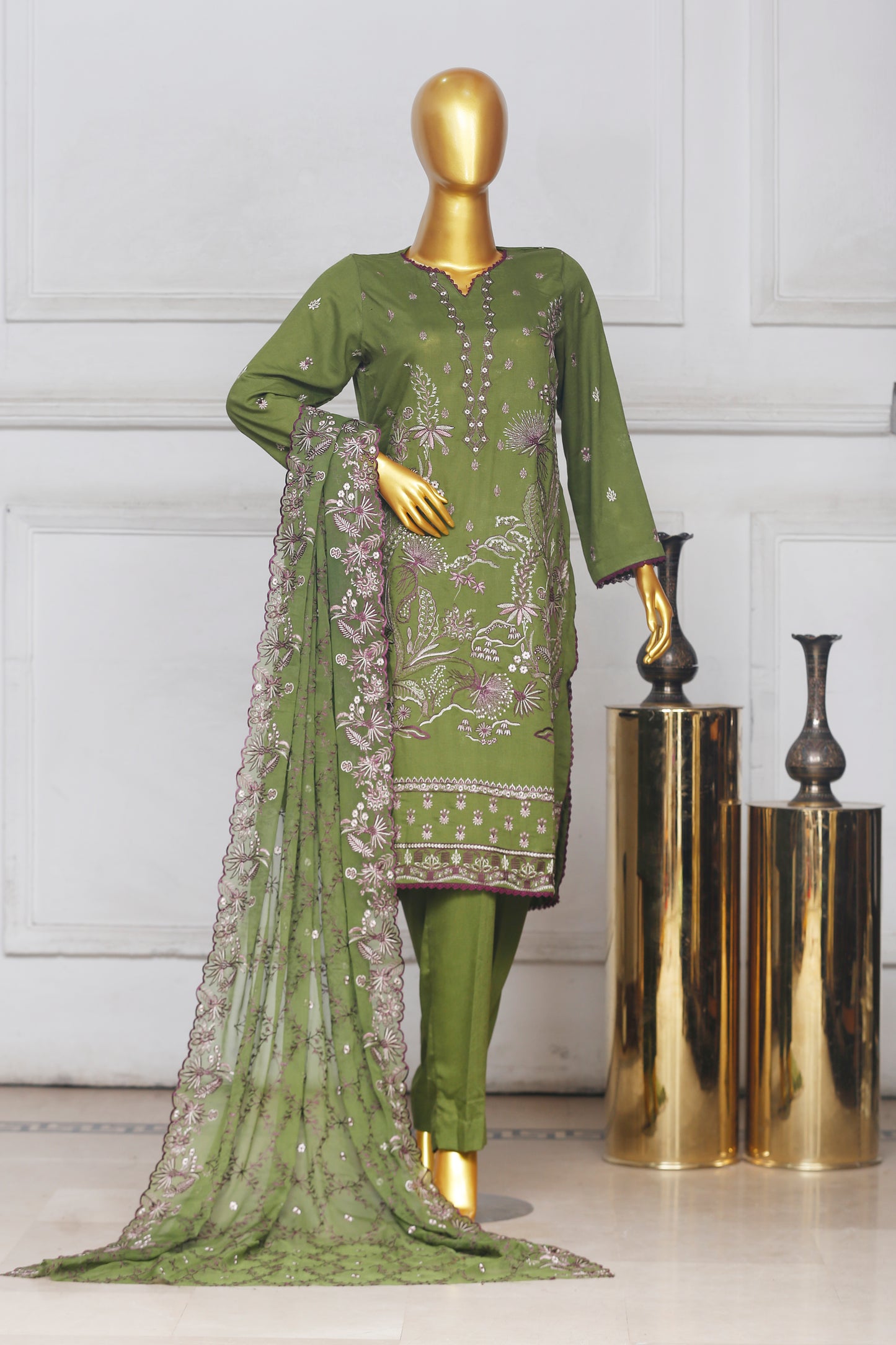 Bareeze Heavy Embroidered Karandi 3-PC