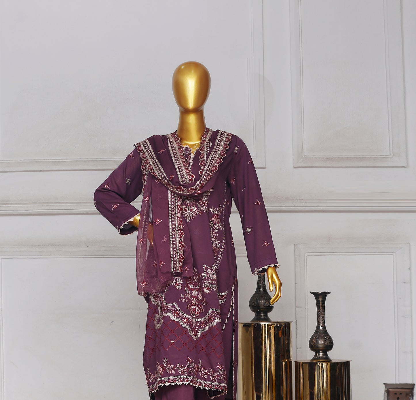 Bareeze Heavy Embroidered Karandi 3-PC