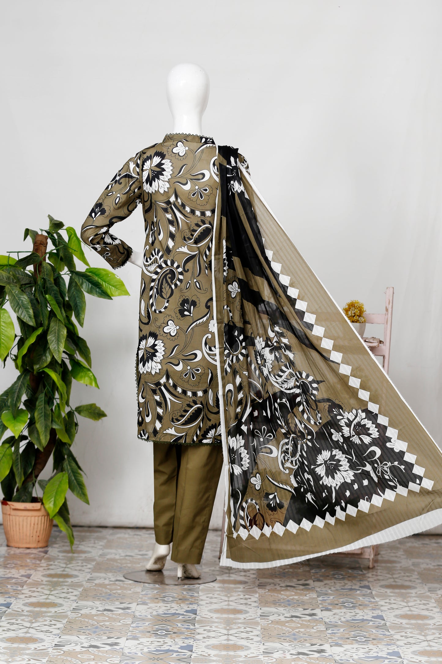 Phoolkari By Anaya Noor Printed With Laserkari Emb 3-PC