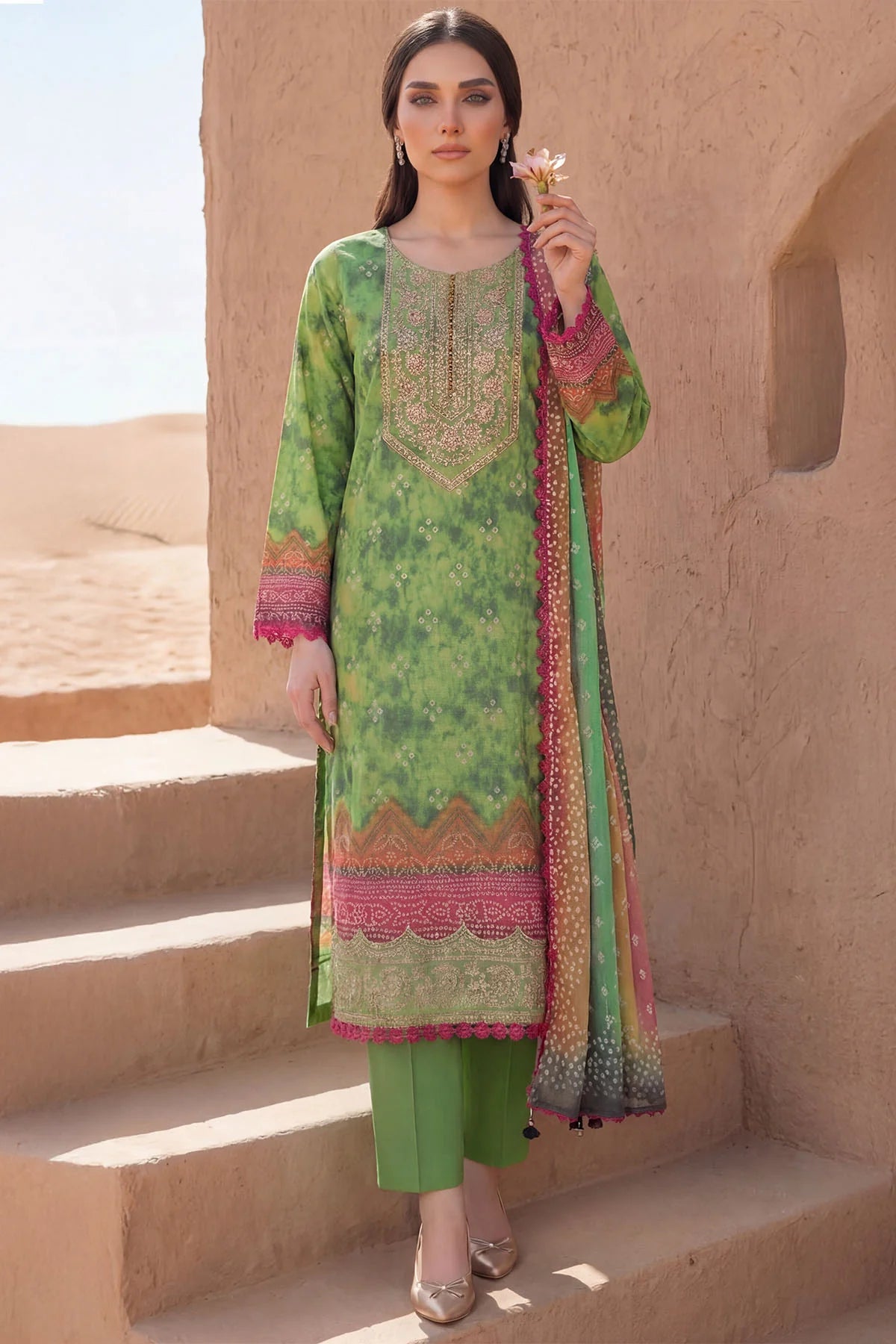 Chunri By Motifz Emb Lawn 3PC