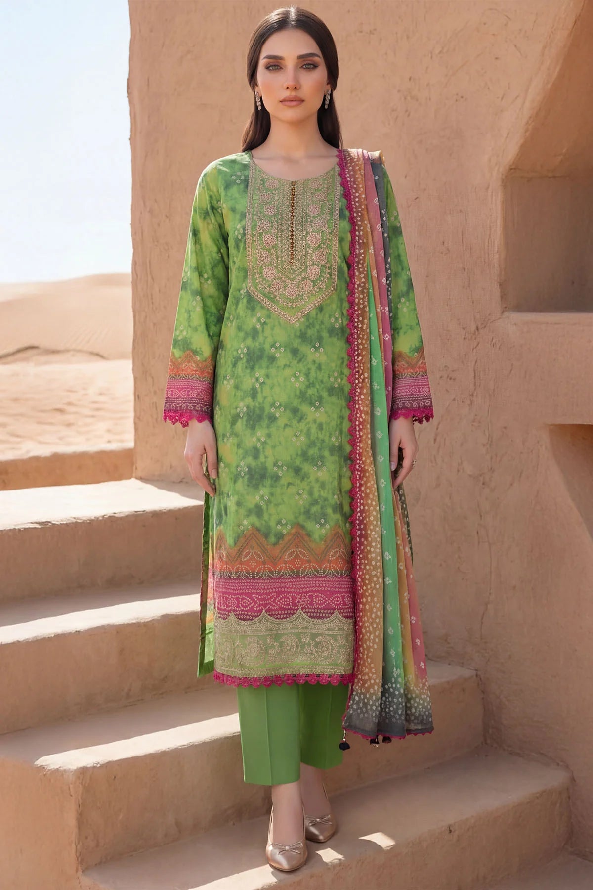 Chunri By Motifz Emb Lawn 3PC