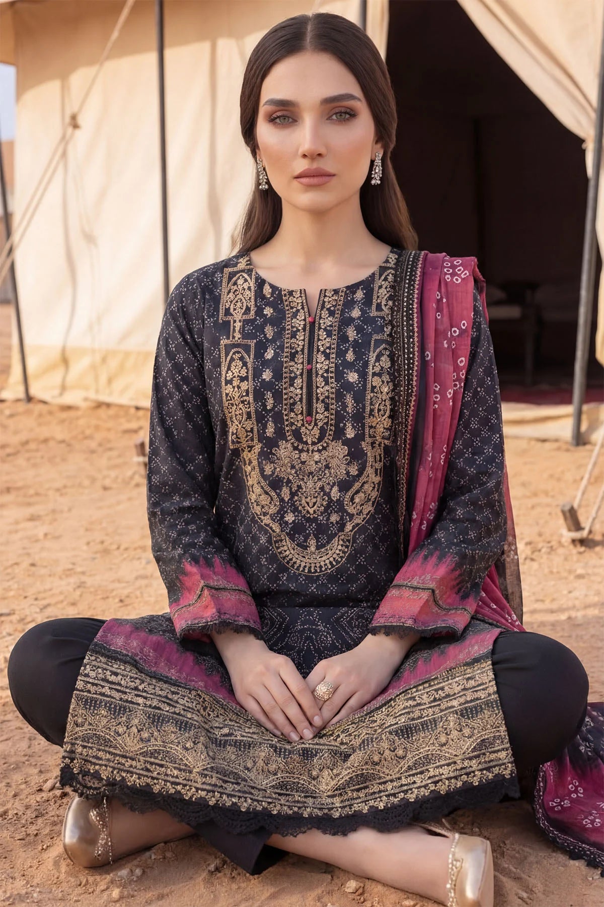 Chunri By Motifz Emb Lawn 3PC