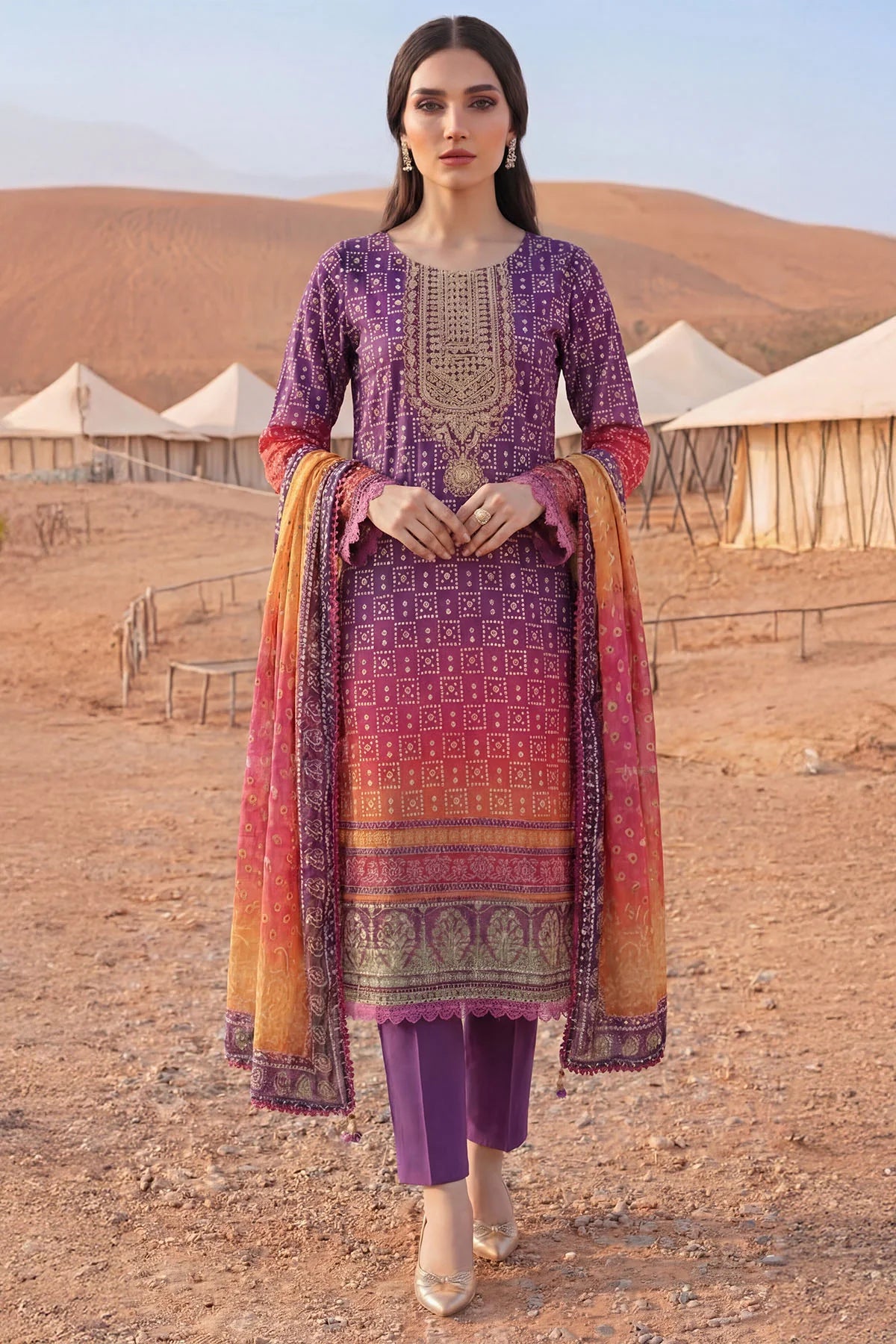 Chunri By Motifz Emb Lawn 3PC