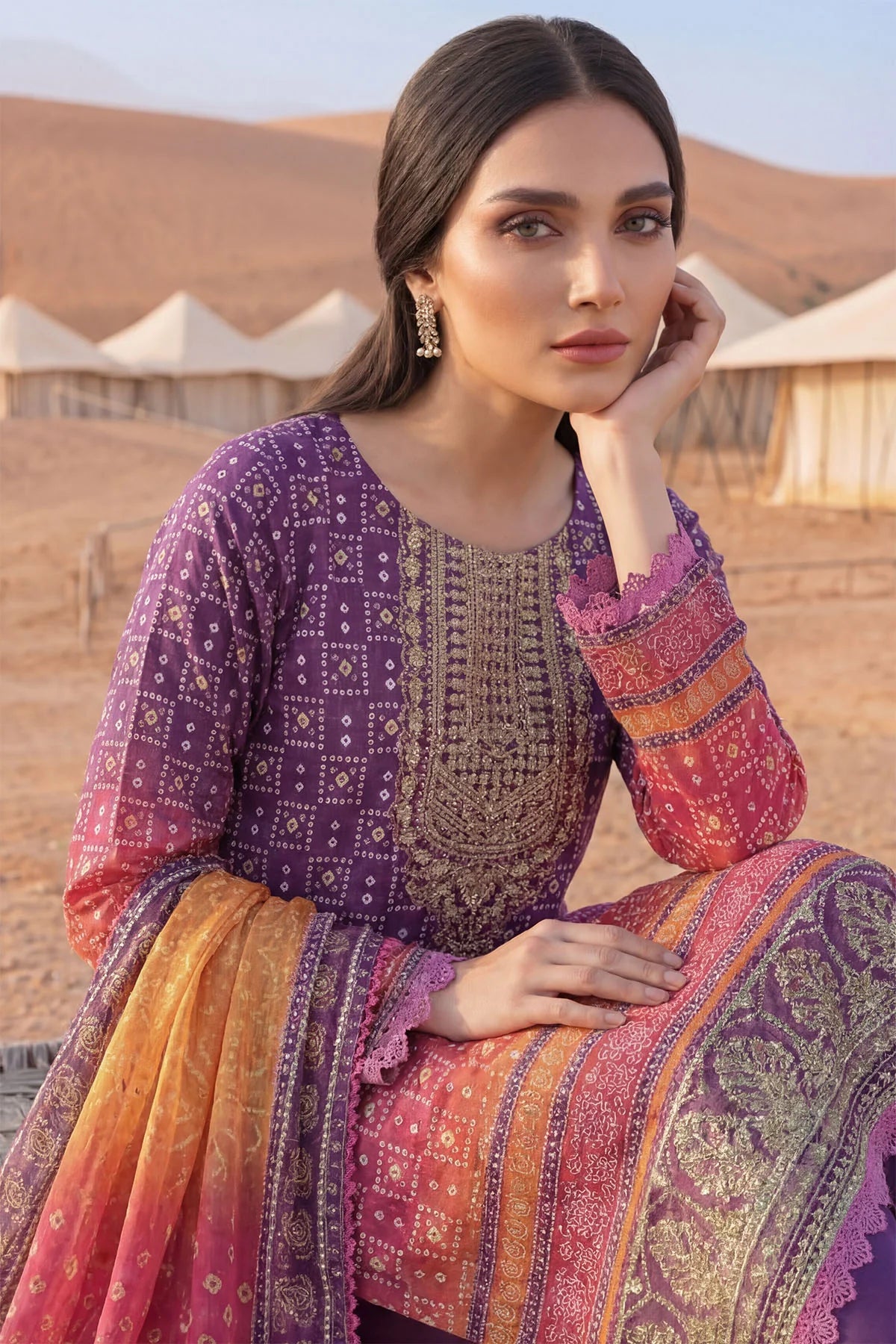 Chunri By Motifz Emb Lawn 3PC