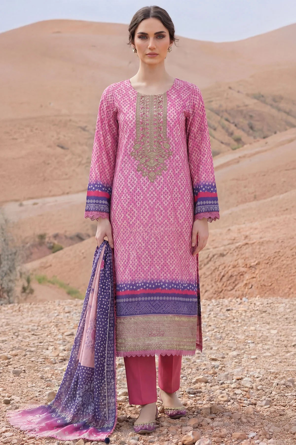 Chunri By Motifz Emb Lawn 3PC
