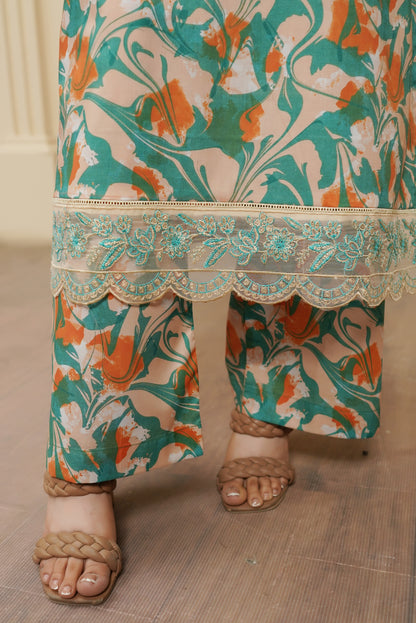 Moco By Anaya Noor Emb & Digital Printed Lawn 3PC