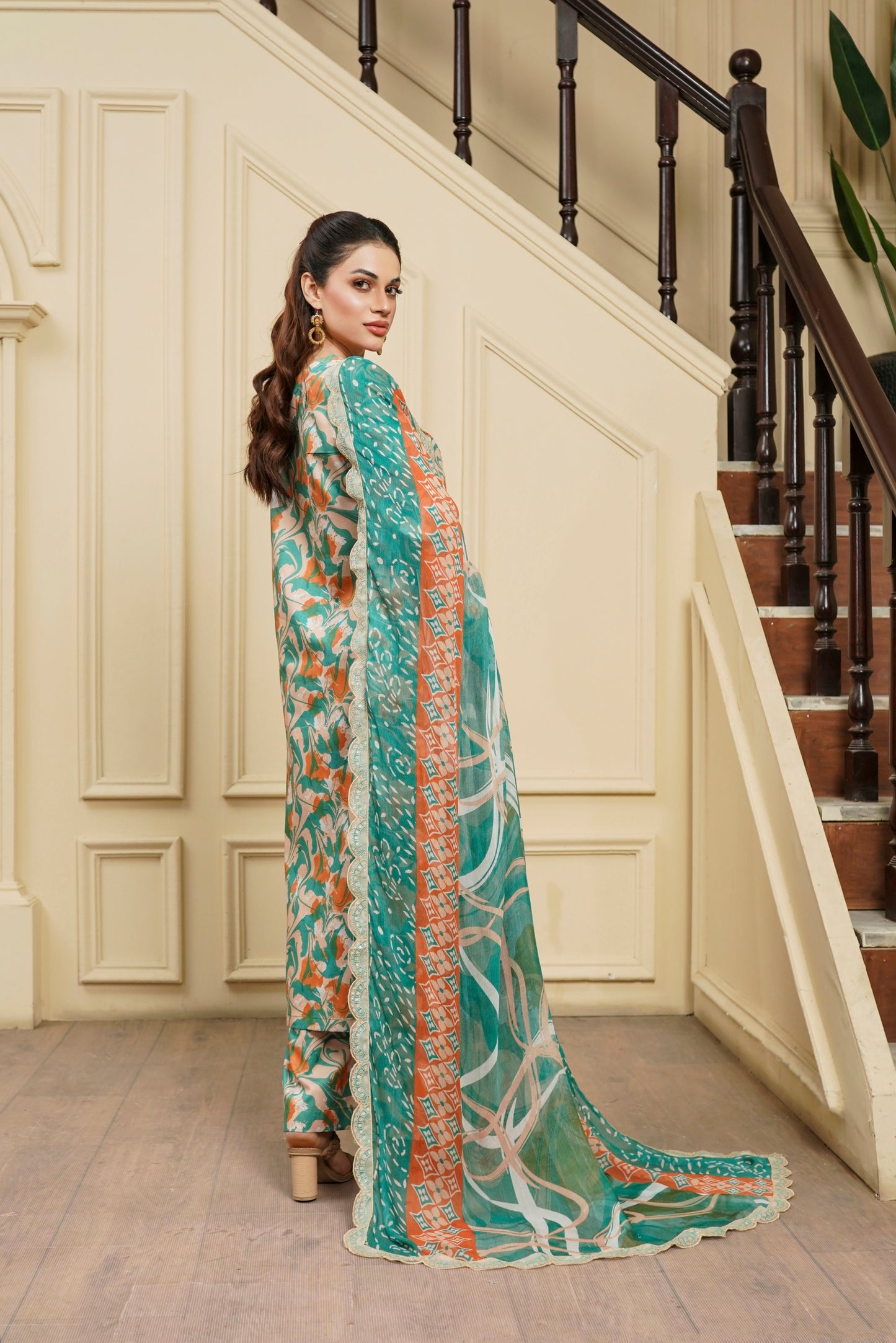 Moco By Anaya Noor Emb & Digital Printed Lawn 3PC