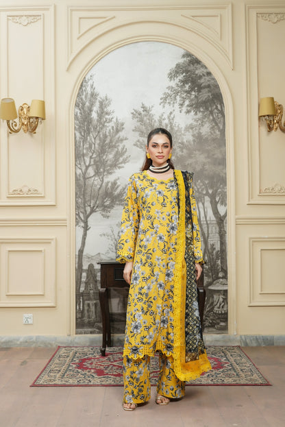 Moco By Anaya Noor Emb & Digital Printed Lawn 3PC