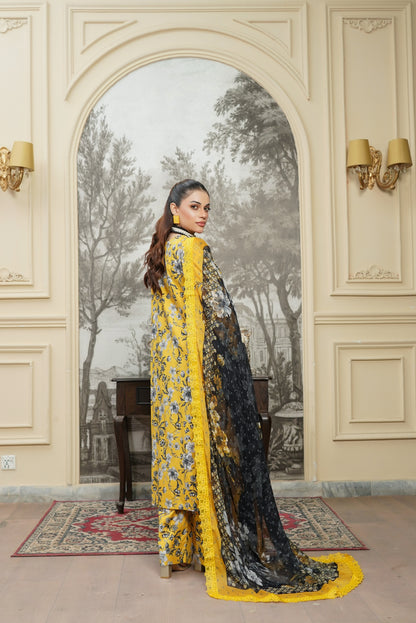 Moco By Anaya Noor Emb & Digital Printed Lawn 3PC