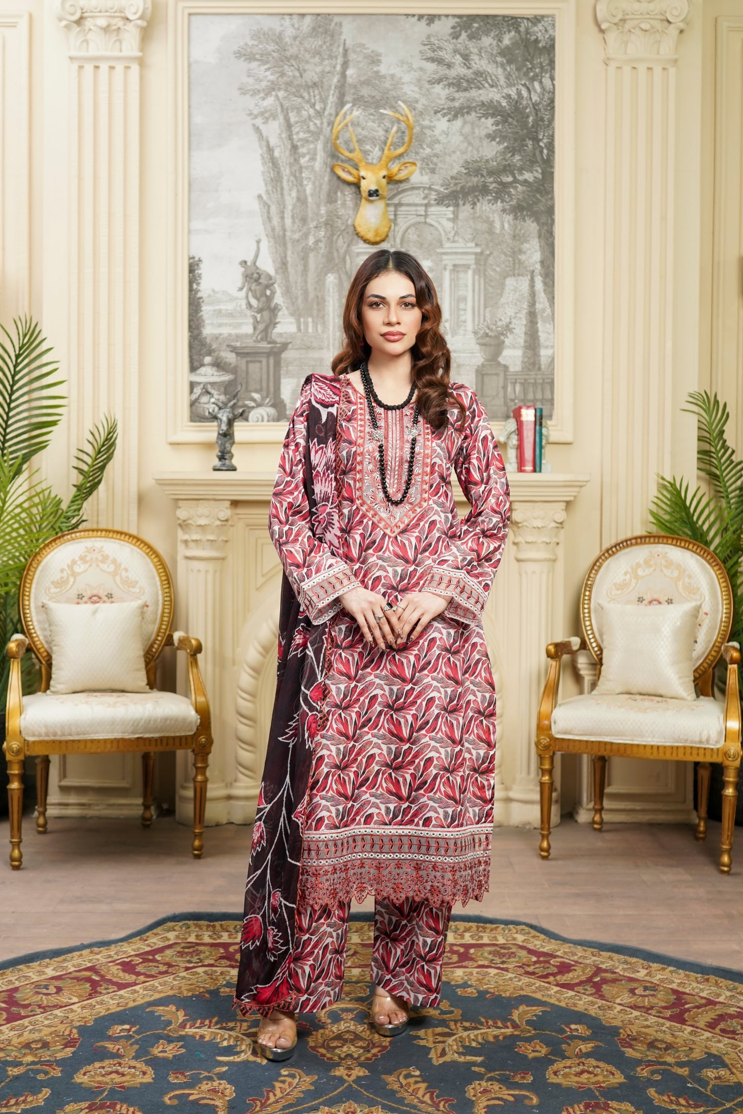 Moco By Anaya Noor Emb & Digital Printed Lawn 3PC