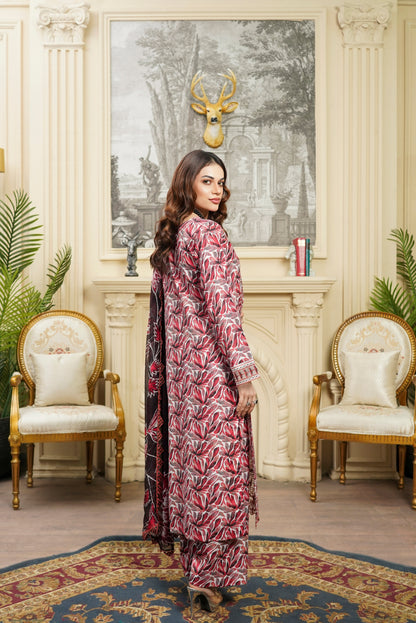 Moco By Anaya Noor Emb & Digital Printed Lawn 3PC