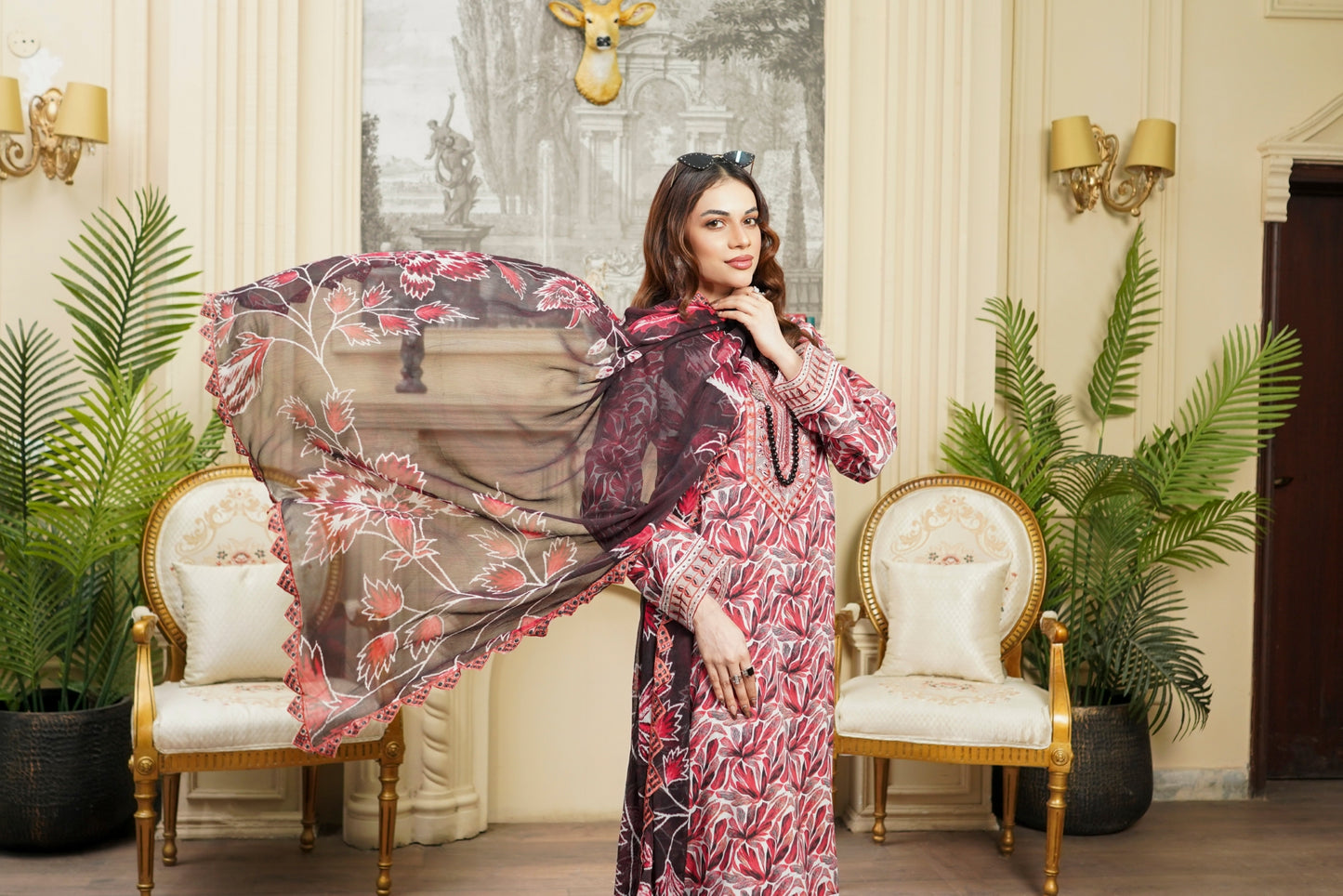 Moco By Anaya Noor Emb & Digital Printed Lawn 3PC