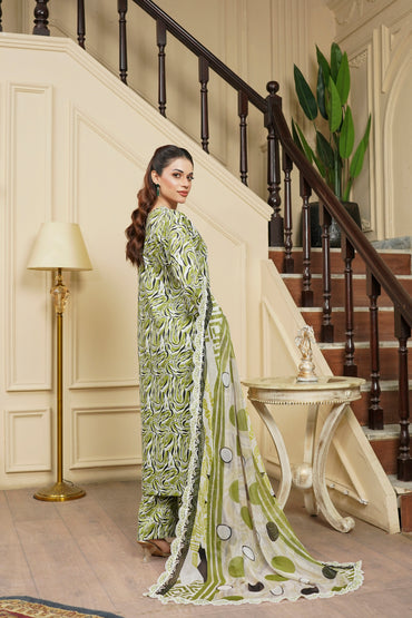 Moco By Anaya Noor Emb & Digital Printed Lawn 3PC