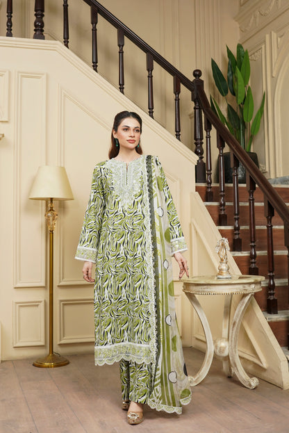 Moco By Anaya Noor Emb & Digital Printed Lawn 3PC
