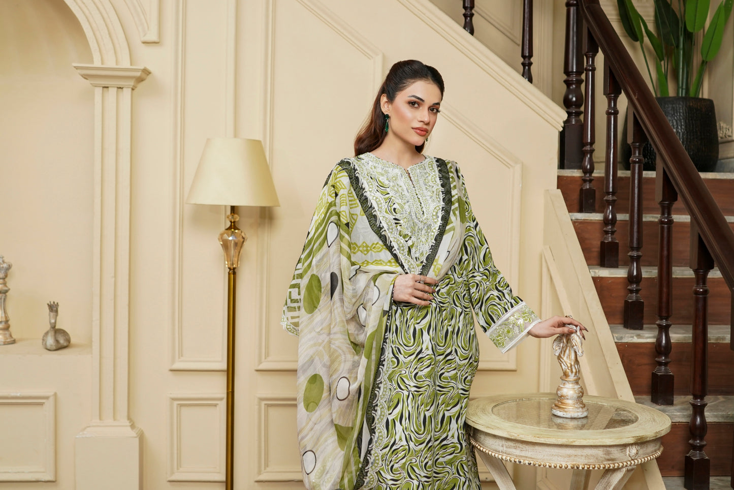 Moco By Anaya Noor Emb & Digital Printed Lawn 3PC