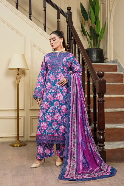 Moco By Anaya Noor Emb & Digital Printed Lawn 3PC