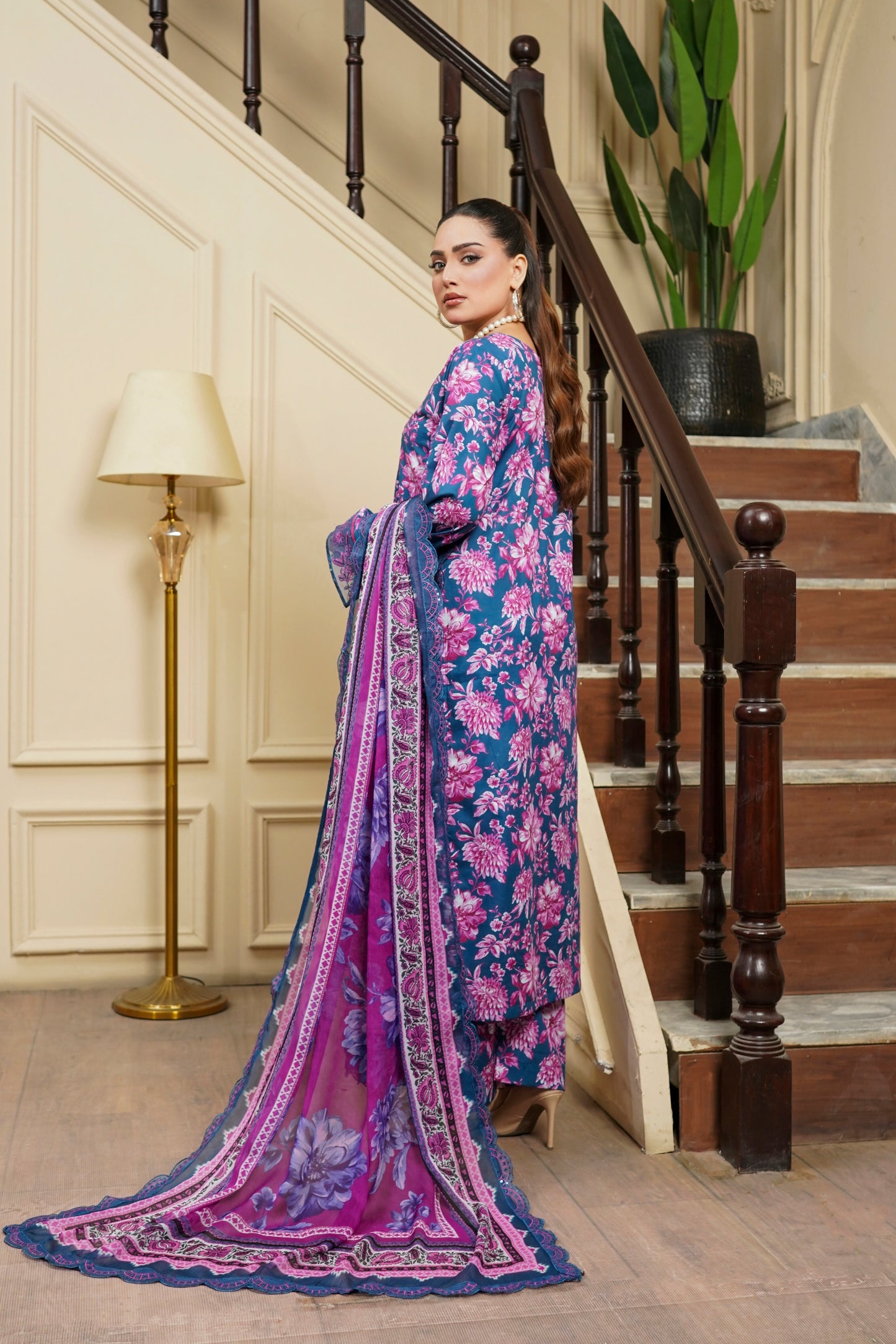 Moco By Anaya Noor Emb & Digital Printed Lawn 3PC
