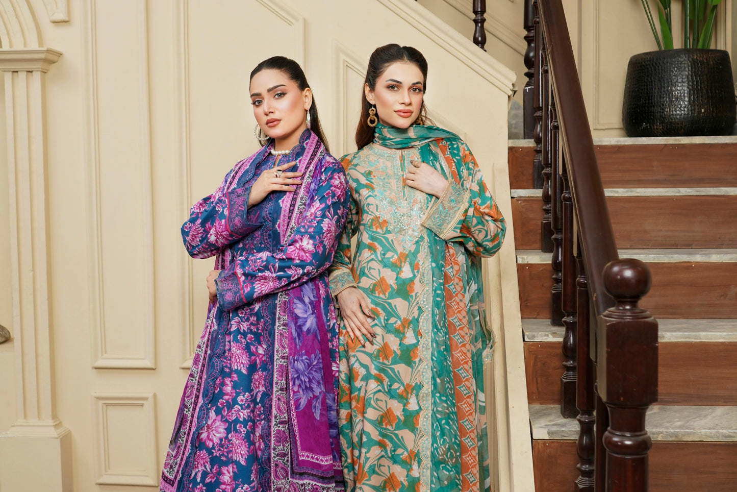 Moco By Anaya Noor Emb & Digital Printed Lawn 3PC