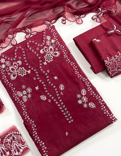Qalamkar Luxury Embroidered Lawn 3PC