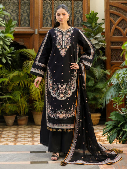 Mahnur Embroidered Dhanak 3PC