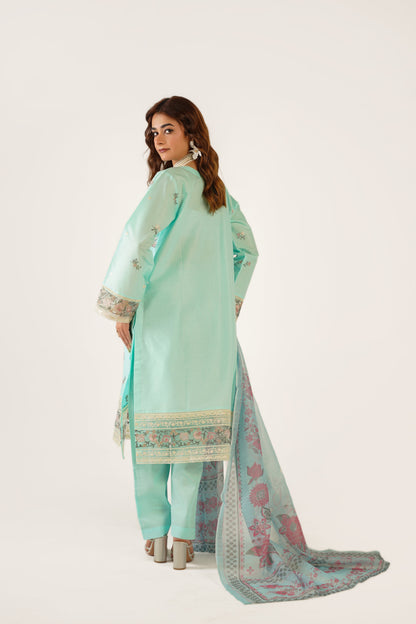 Anaya Noor Fancy Jacquard Cotton Emb 3PC