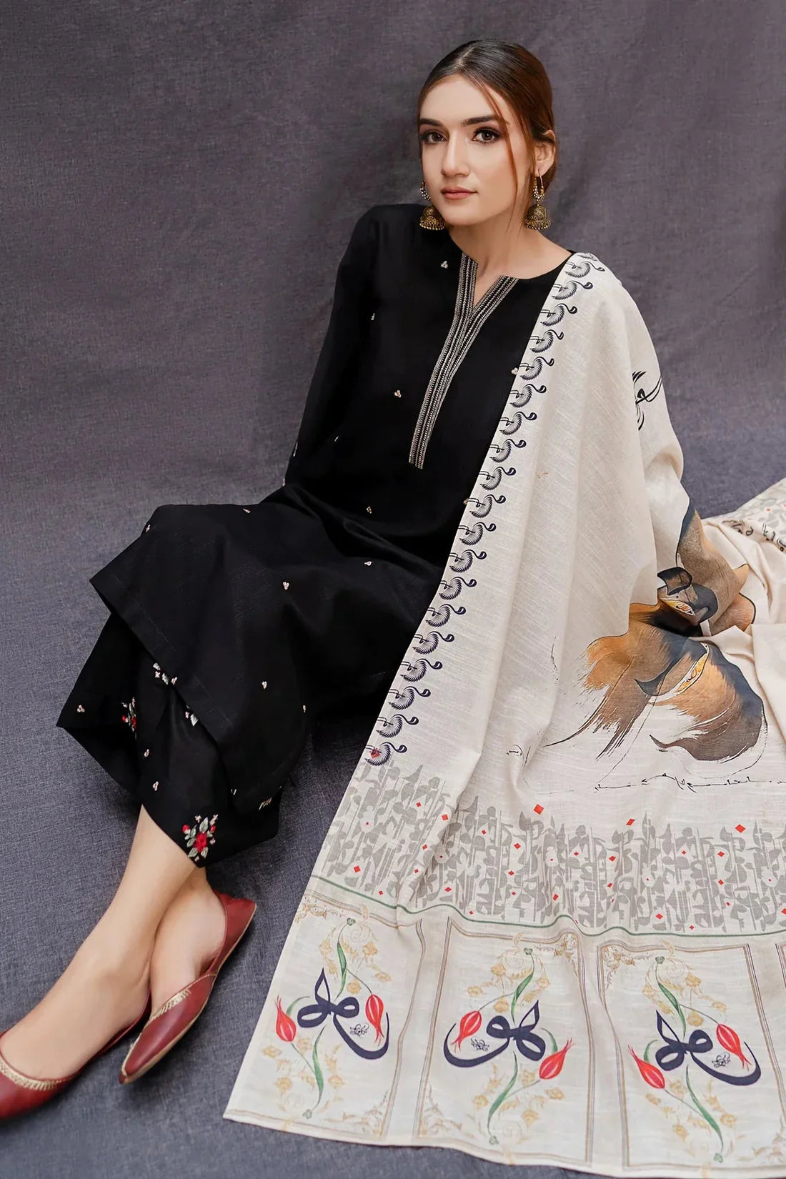 Zara Shahjahan Emb Lawn 3-PC