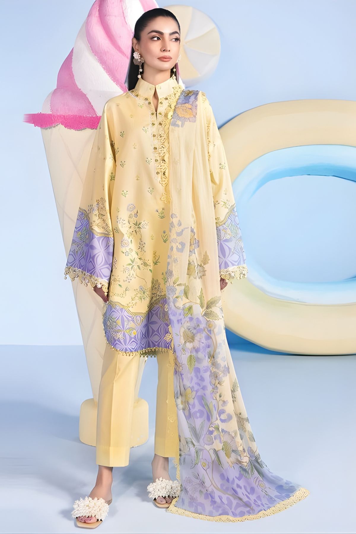M/Basics By Maria B Digital Printed Lawn 3PC