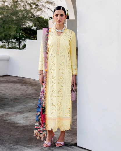 Izel Plain Embroidered Lawn 3PC