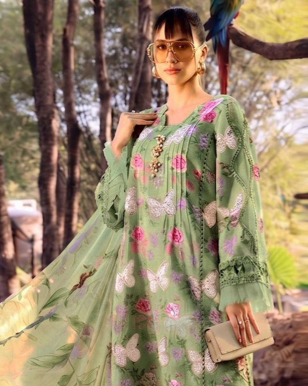 Maria B Embroiderd & Digital Printed Lawn 3PC