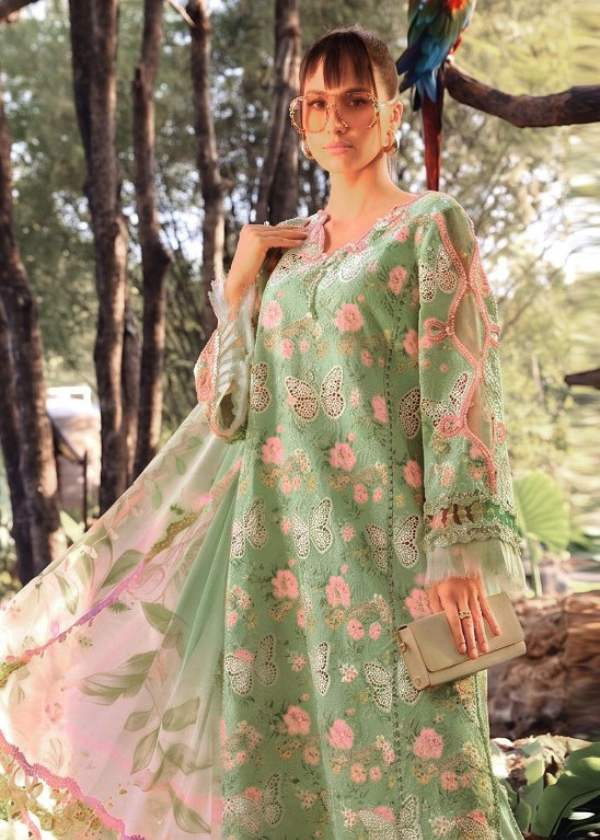 Maria B Embroiderd & Digital Printed Lawn 3PC