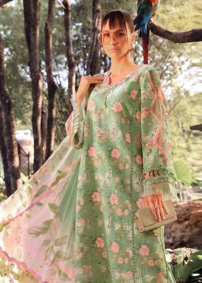 Maria B Embroiderd & Digital Printed Lawn 3PC