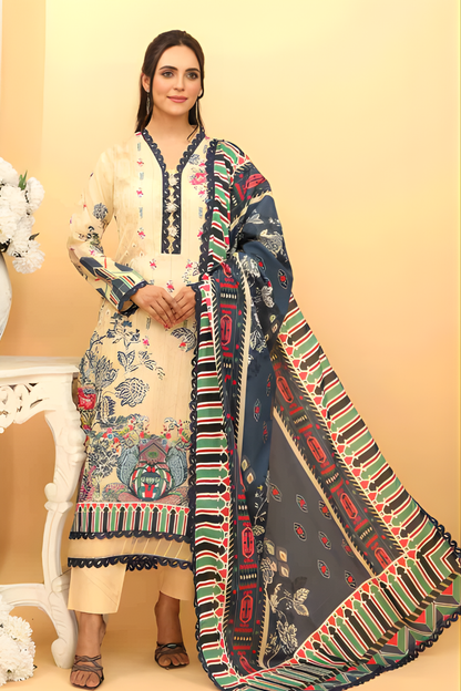 Aangan Digital Printed Lawn 3PC