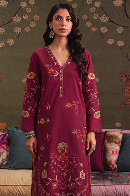Ethnic Plain Emb Lawn 2PC
